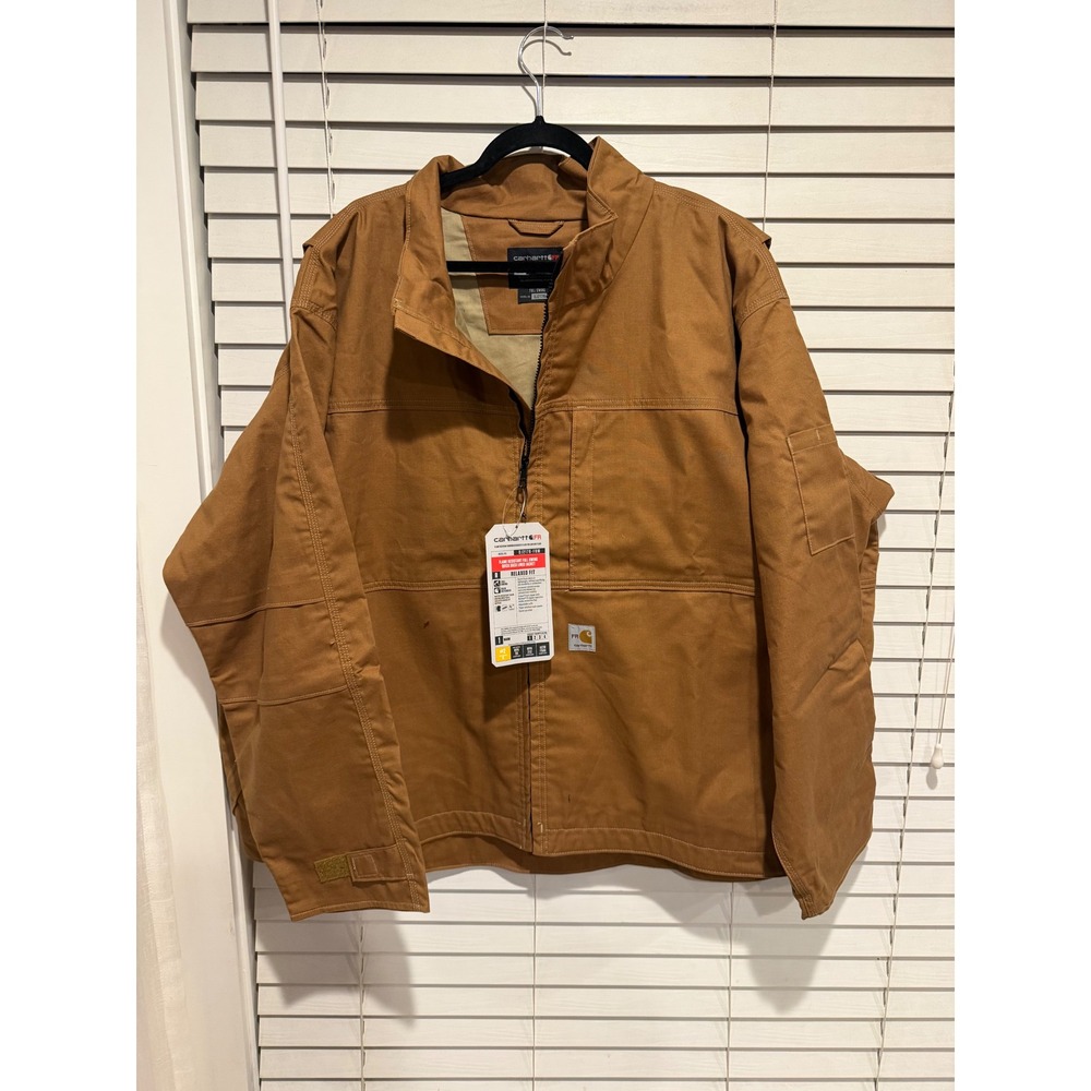 Carhartt FR Flame Resistant Full Swing Quick Duck Jacket Brown 4XL OJ2179-FRM